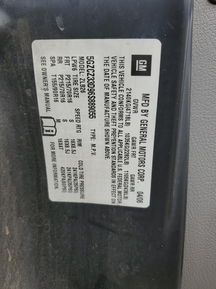 2006 Saturn Vue VIN: 5GZCZ33D96S889055 Lot: 59216125