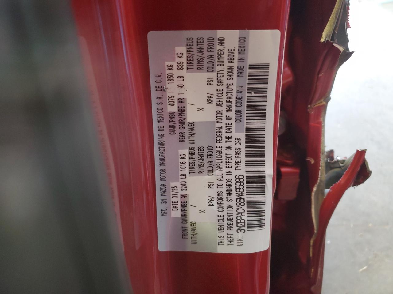 2025 Mazda 3 Preferred VIN: 3MZBPACM8SM465986 Lot: 58820095