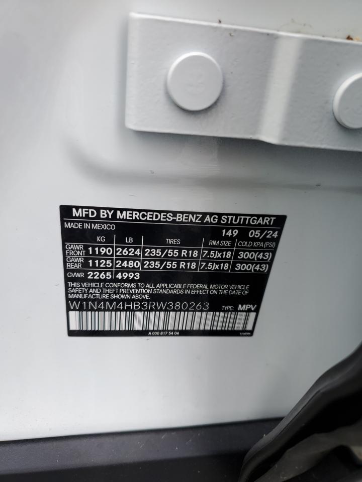 2024 Mercedes-Benz Glb 250 4Matic VIN: W1N4M4HB3RW380263 Lot: 58347895