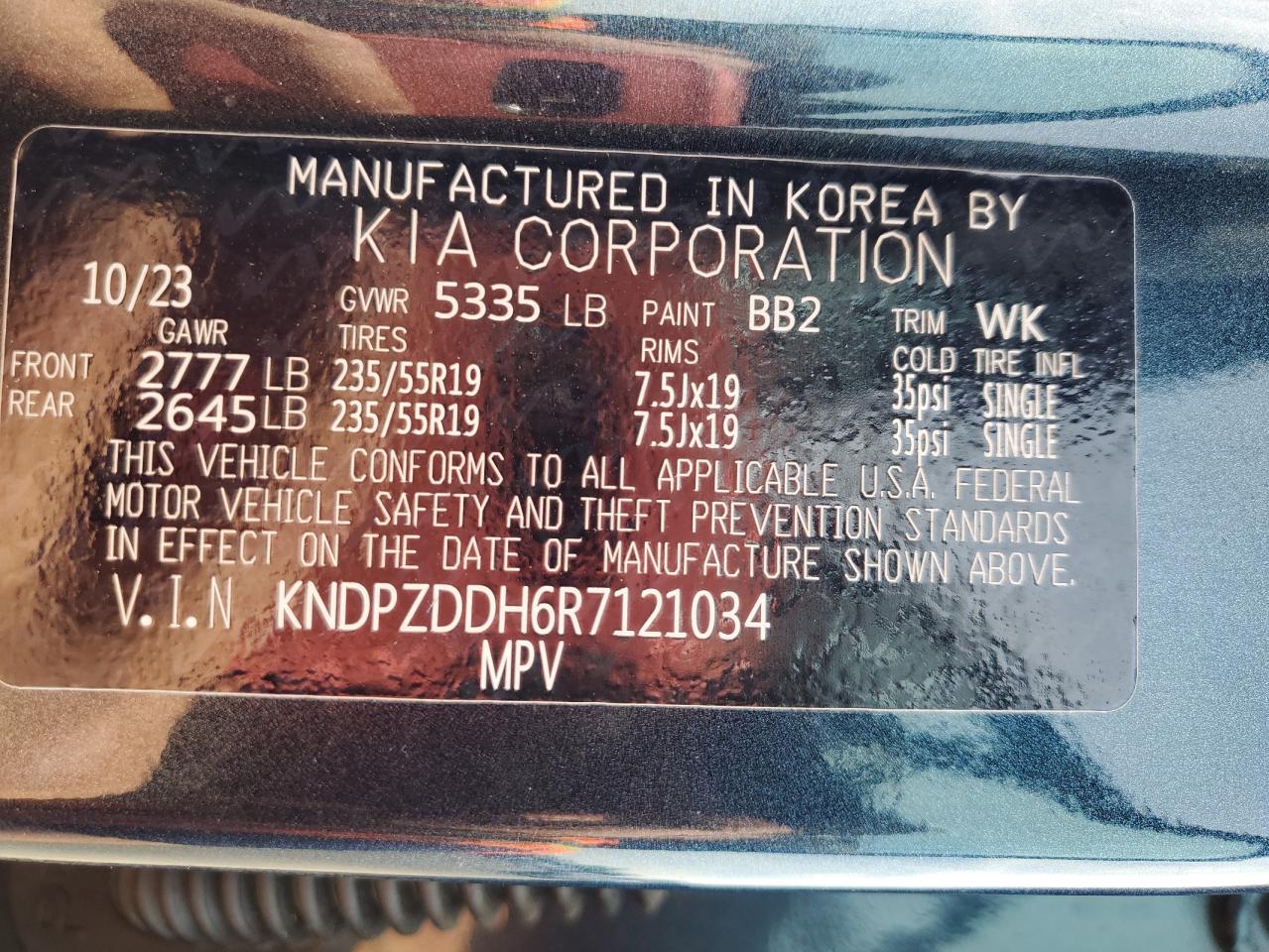 2024 Kia Sportage X-Line Prestige VIN: KNDPZDDH6R7121034 Lot: 56784935