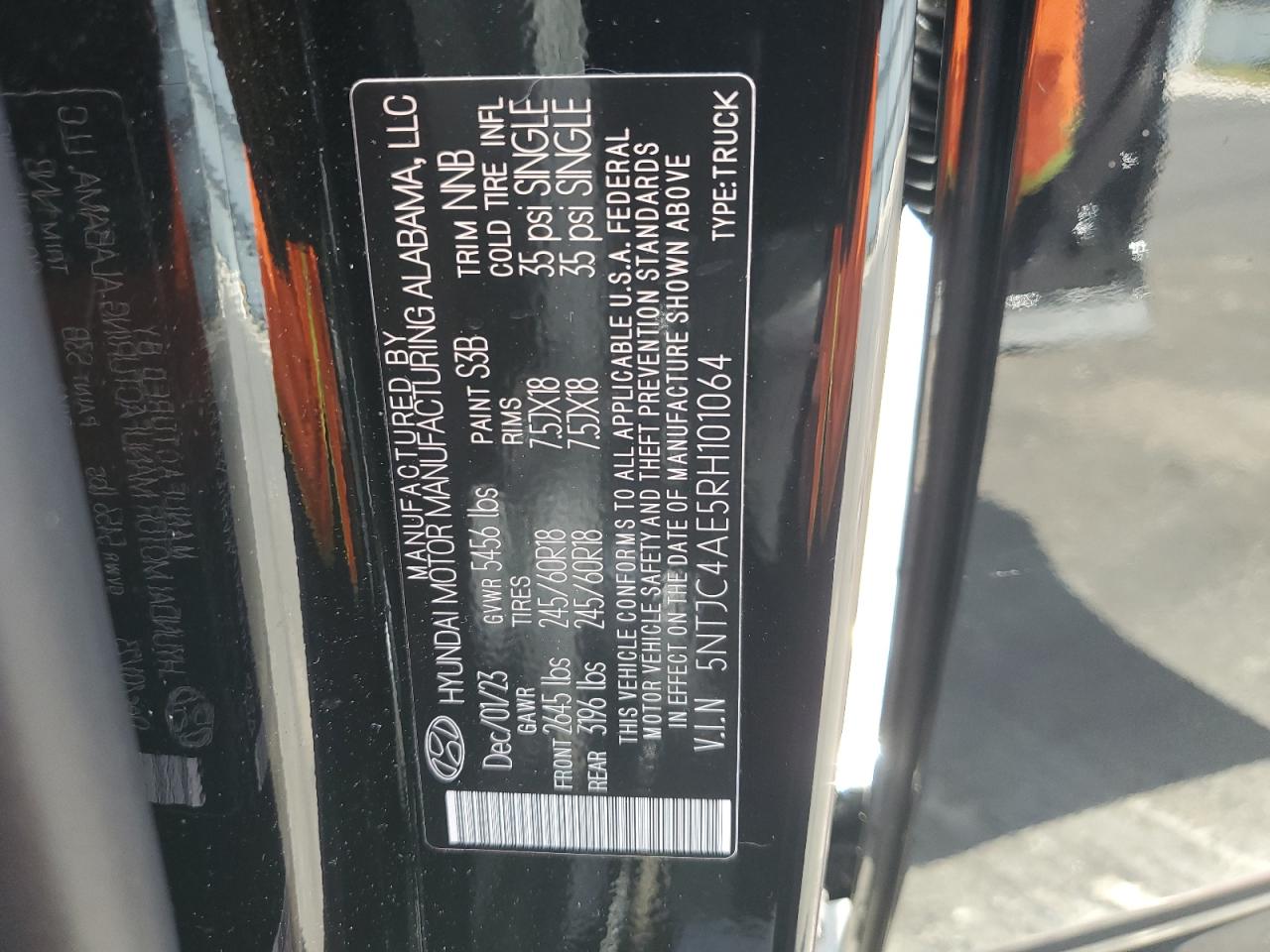 2024 Hyundai Santa Cruz Sel VIN: 5NTJC4AE5RH101064 Lot: 55305455