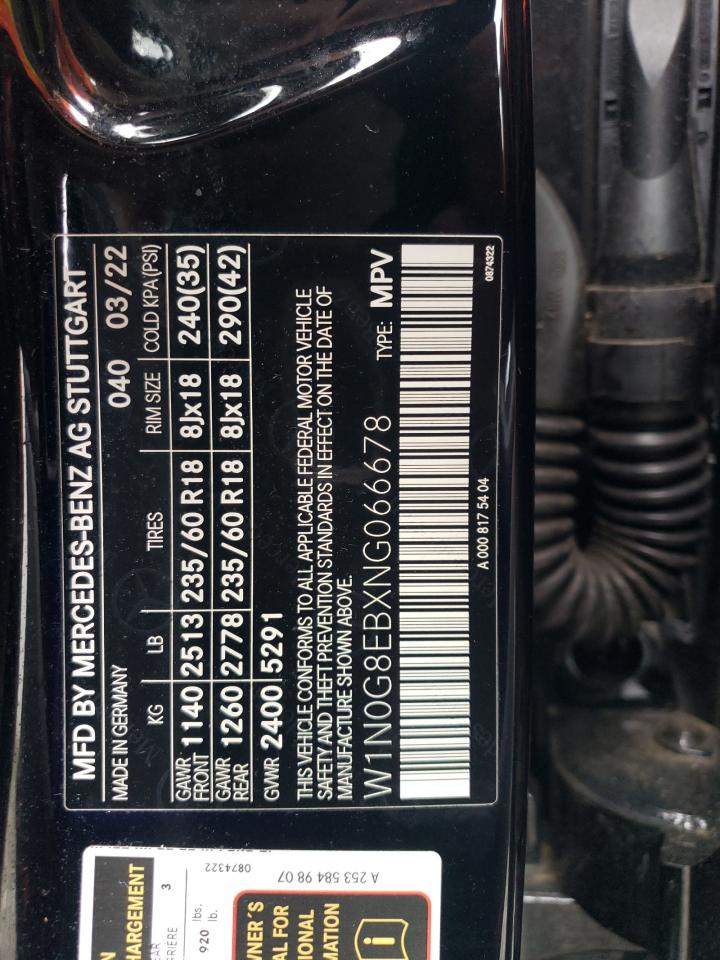 2022 Mercedes-Benz Glc 300 4Matic VIN: W1N0G8EBXNG066678 Lot: 58502755