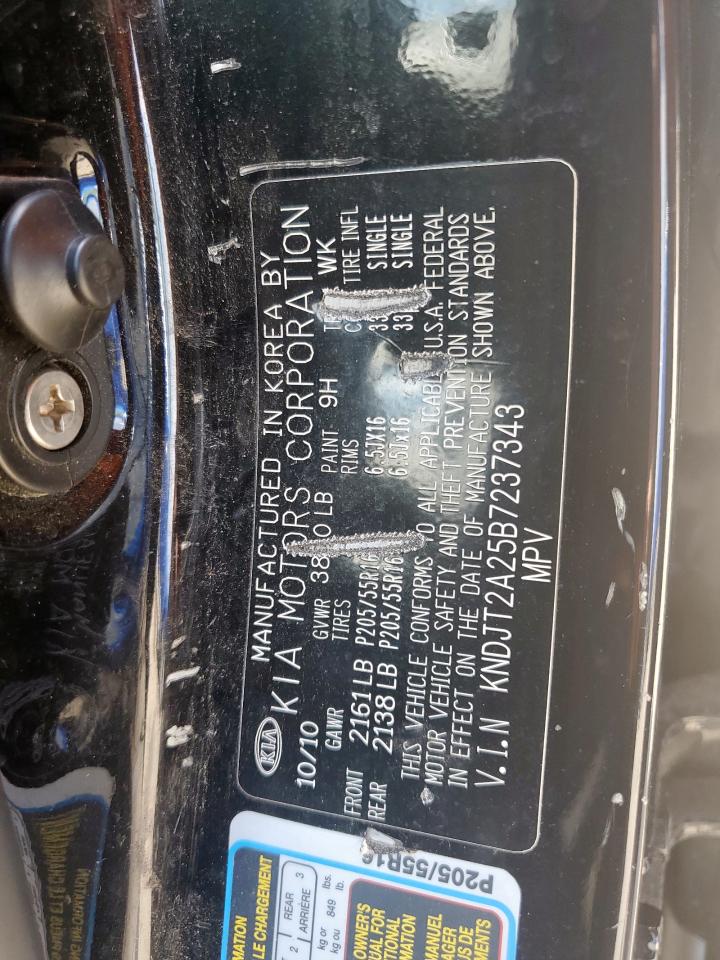 2011 Kia Soul + VIN: KNDJT2A25B7237343 Lot: 55608615