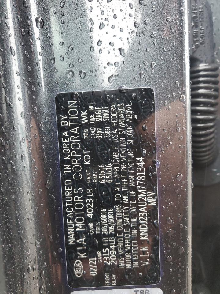 2021 Kia Soul Lx VIN: KNDJ23AU2M7781344 Lot: 58706405