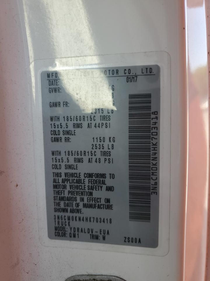 2017 Nissan Nv200 2.5S VIN: 3N6CM0KN4HK703418 Lot: 55276515