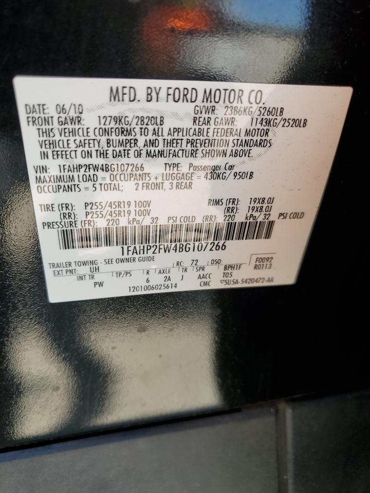 2011 Ford Taurus Limited VIN: 1FAHP2FW4BG107266 Lot: 56921495