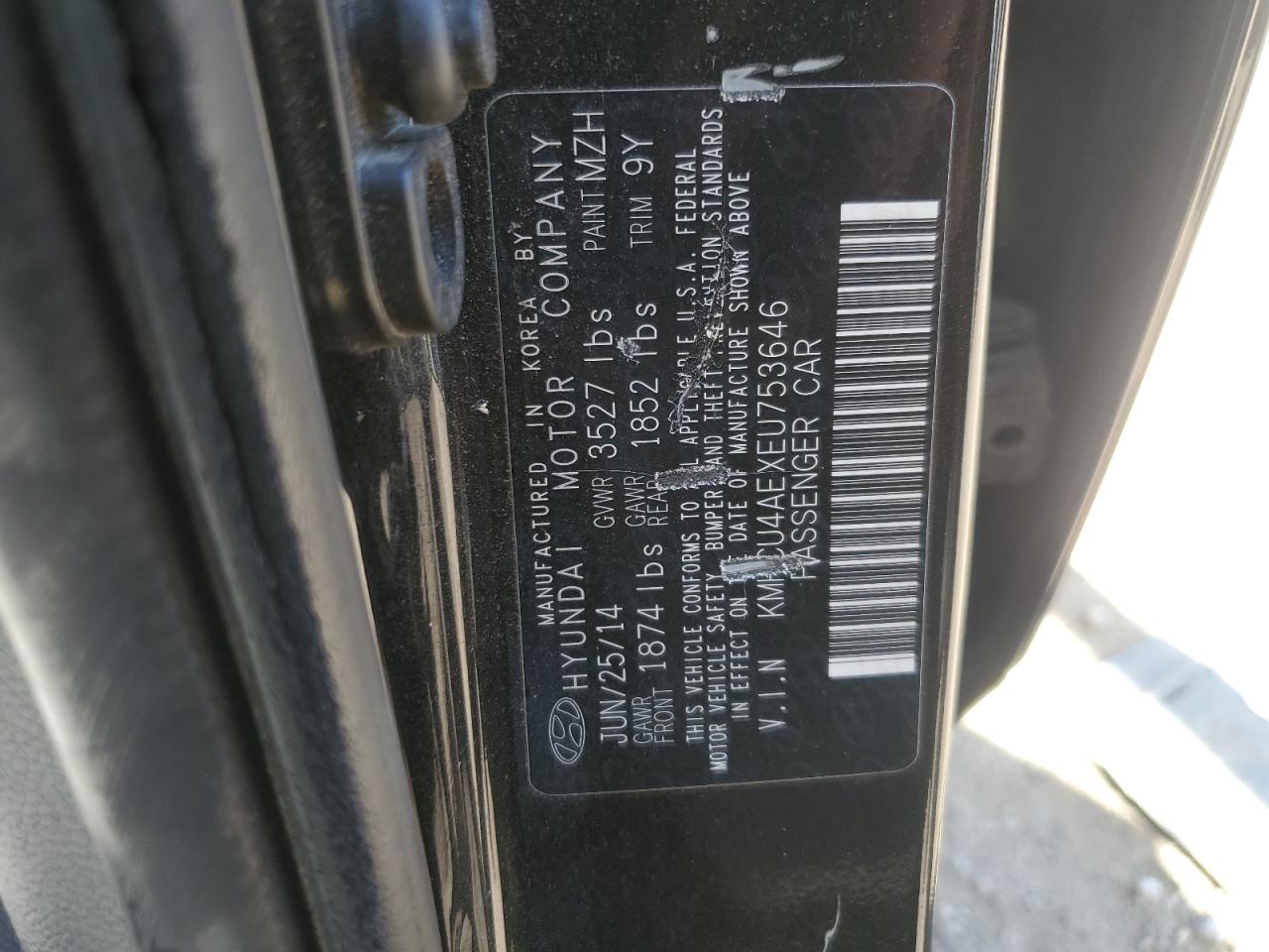 2014 Hyundai Accent Gls VIN: KMHCU4AEXEU753646 Lot: 57156905