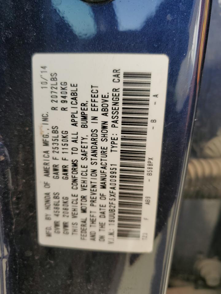 2015 Acura Tlx Tech VIN: 19UUB2F5XFA009951 Lot: 56991775
