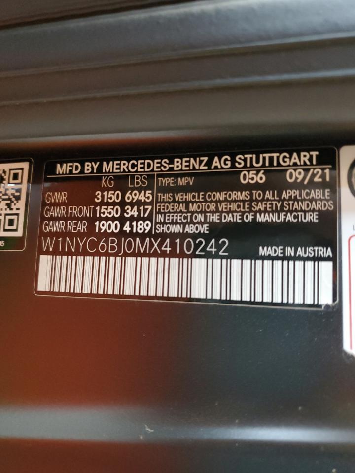 2021 Mercedes-Benz G 550 VIN: W1NYC6BJ0MX410242 Lot: 56258425