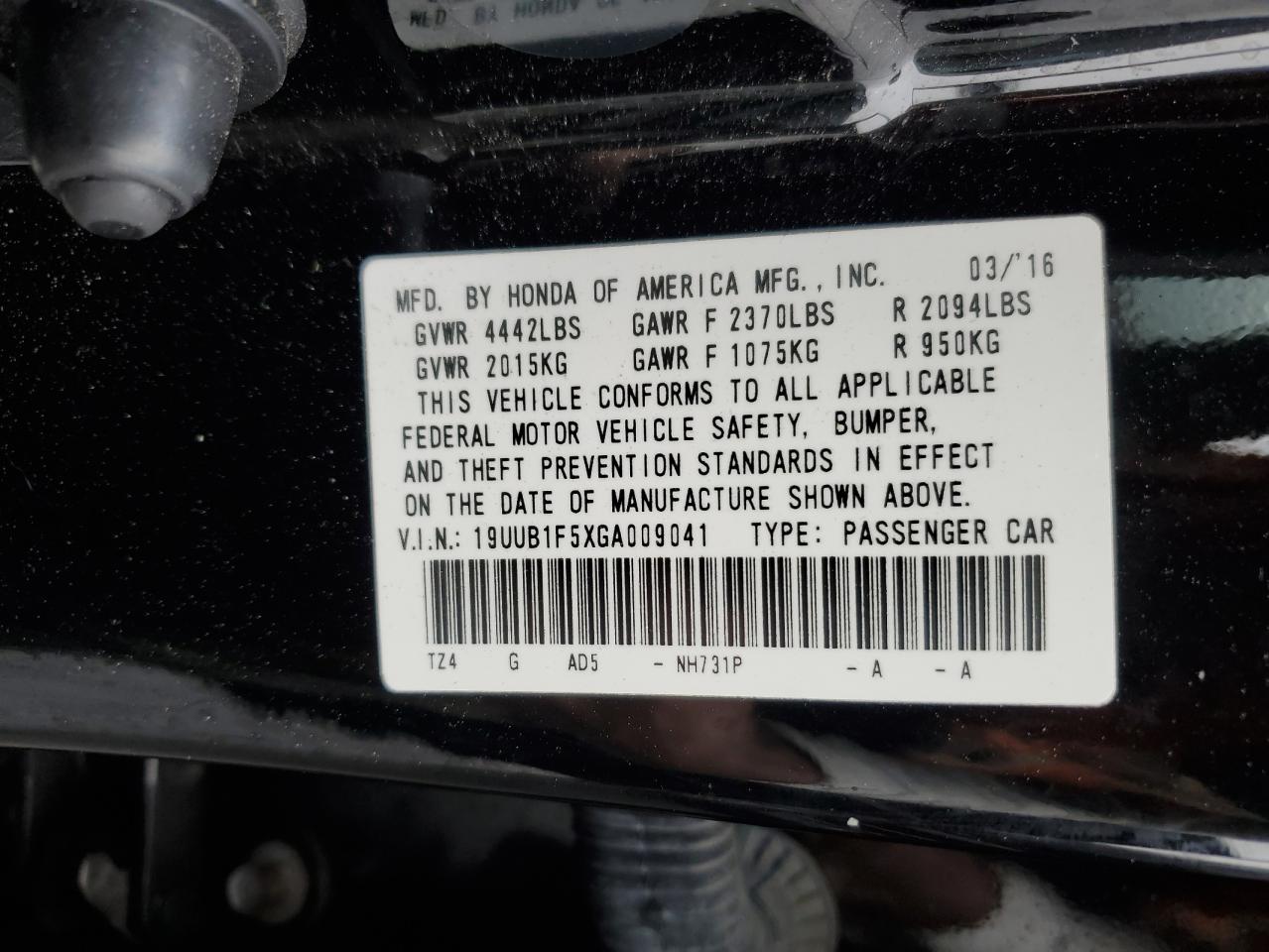 2016 Acura Tlx Tech VIN: 19UUB1F5XGA009041 Lot: 56520355