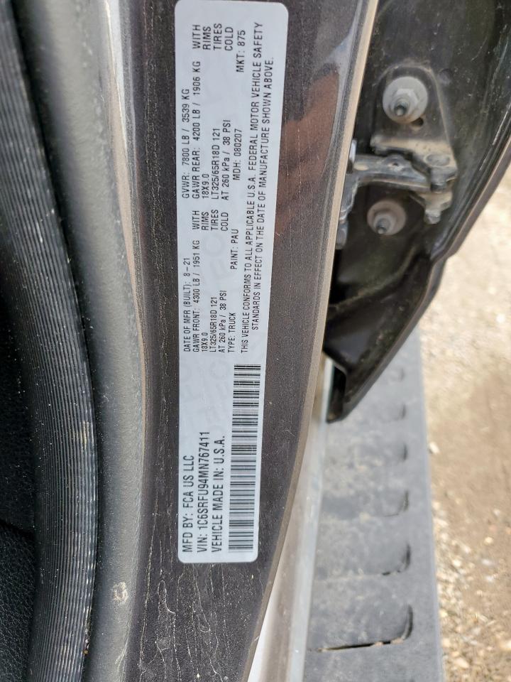 1c6srfu94mn767411 1C6SRFU94MN767411 2021 Ram 1500 Trx