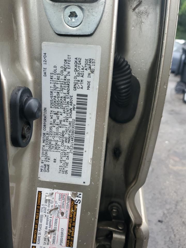 2006 Toyota 4Runner Sr5 VIN: JTEZU14R058030002 Lot: 58651155