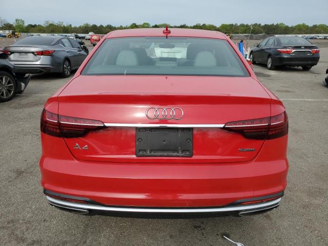  AUDI A4 2020 Czerwony
