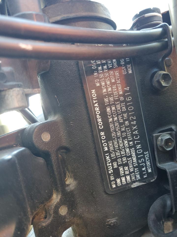 2004 Suzuki Gsx-R600 K VIN: JS1GN7CAX42101614 Lot: 58442805