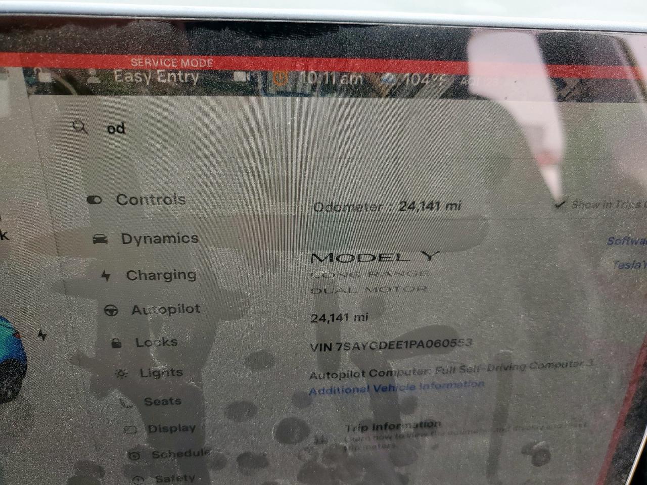 2023 Tesla Model Y VIN: 7SAYGDEE1PA060553 Lot: 57276615