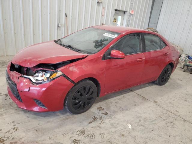  TOYOTA COROLLA 2016 Czerwony