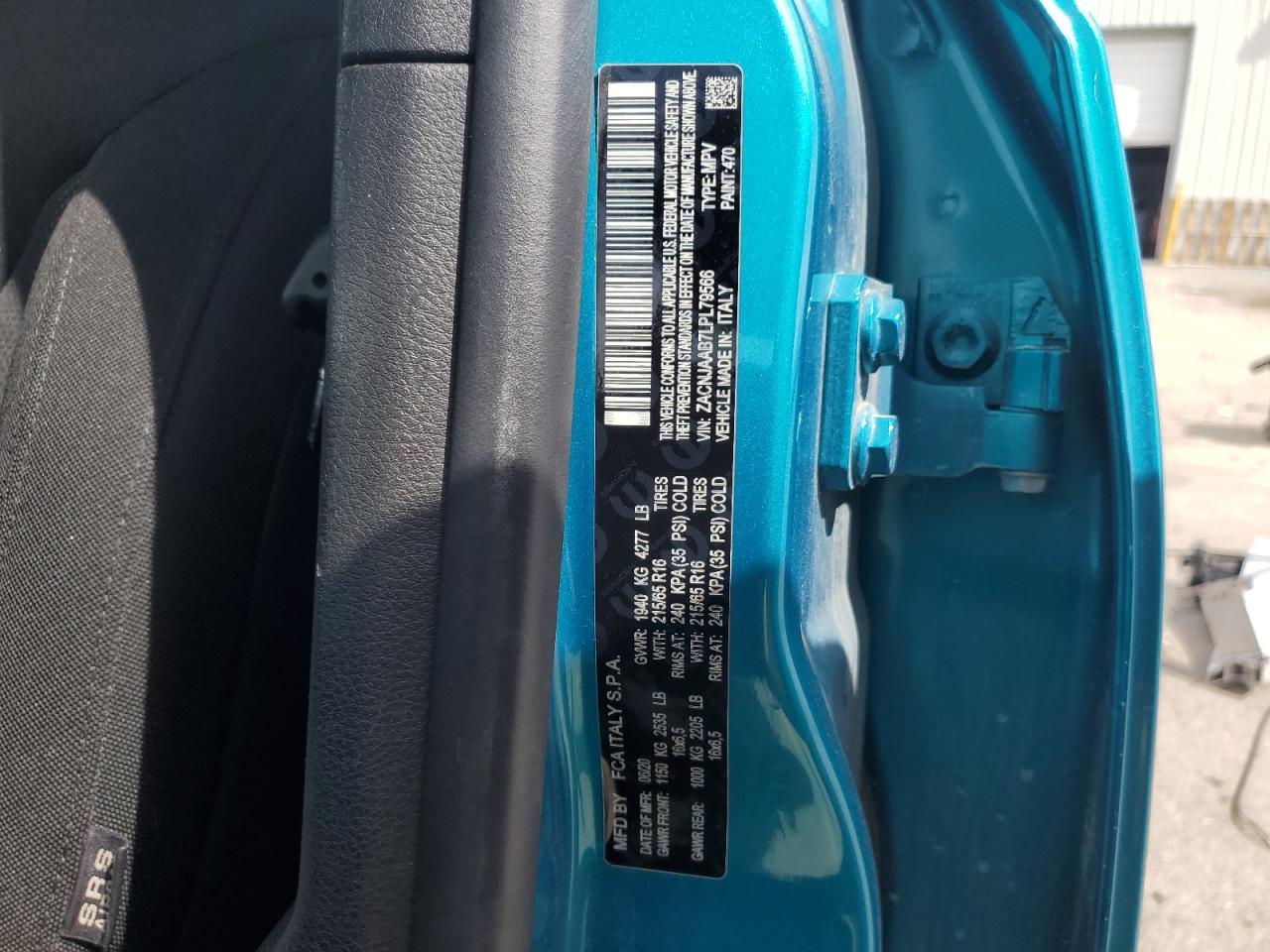 2020 Jeep Renegade Sport VIN: ZACNJAAB7LPL79566 Lot: 57182895