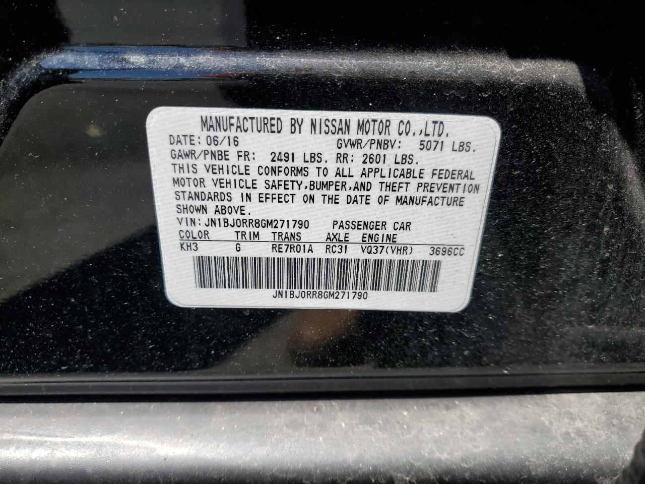 2016 Infiniti Qx50 VIN: JN1BJ0RR8GM271790 Lot: 56461395