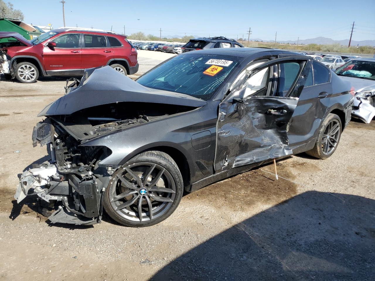 2020 BMW 530E VIN: WBAJA9C02LCE53489 Lot: 56739195