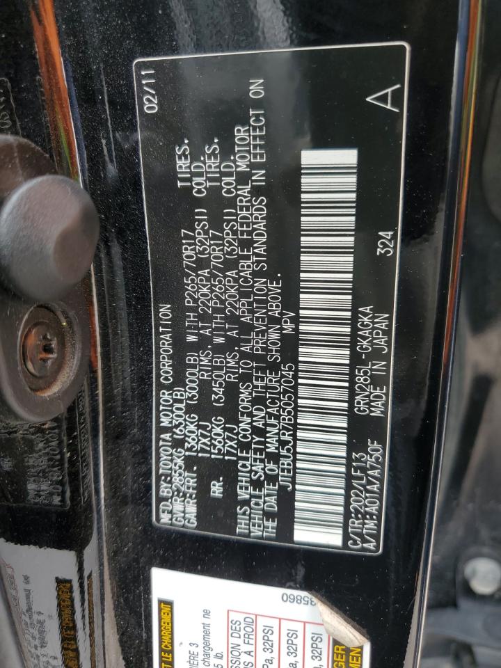 2011 Toyota 4Runner Sr5 VIN: JTEBU5JR7B5057045 Lot: 58395215