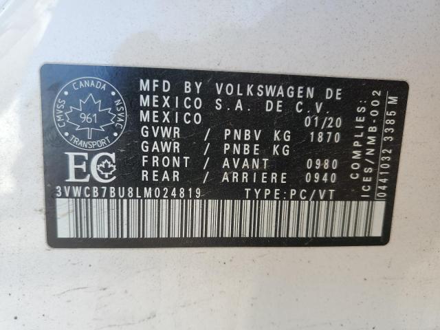 2020 VOLKSWAGEN JETTA S  