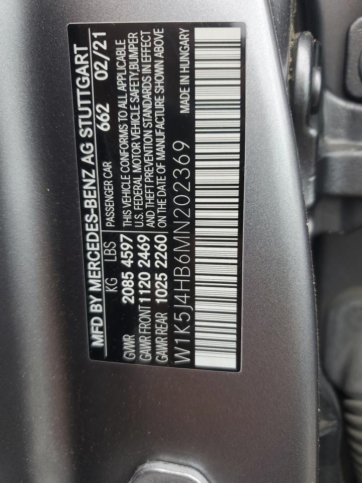 2021 Mercedes-Benz Cla 250 4Matic VIN: W1K5J4HB6MN202369 Lot: 58494625