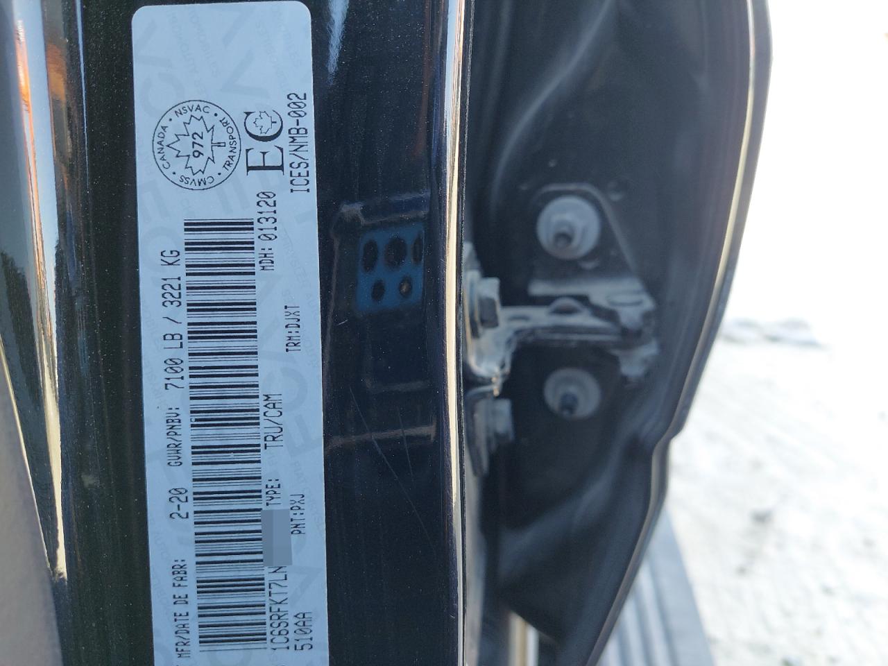 1C6SRFKT7LN272147 - 2020 Ram 1500 - #56618005