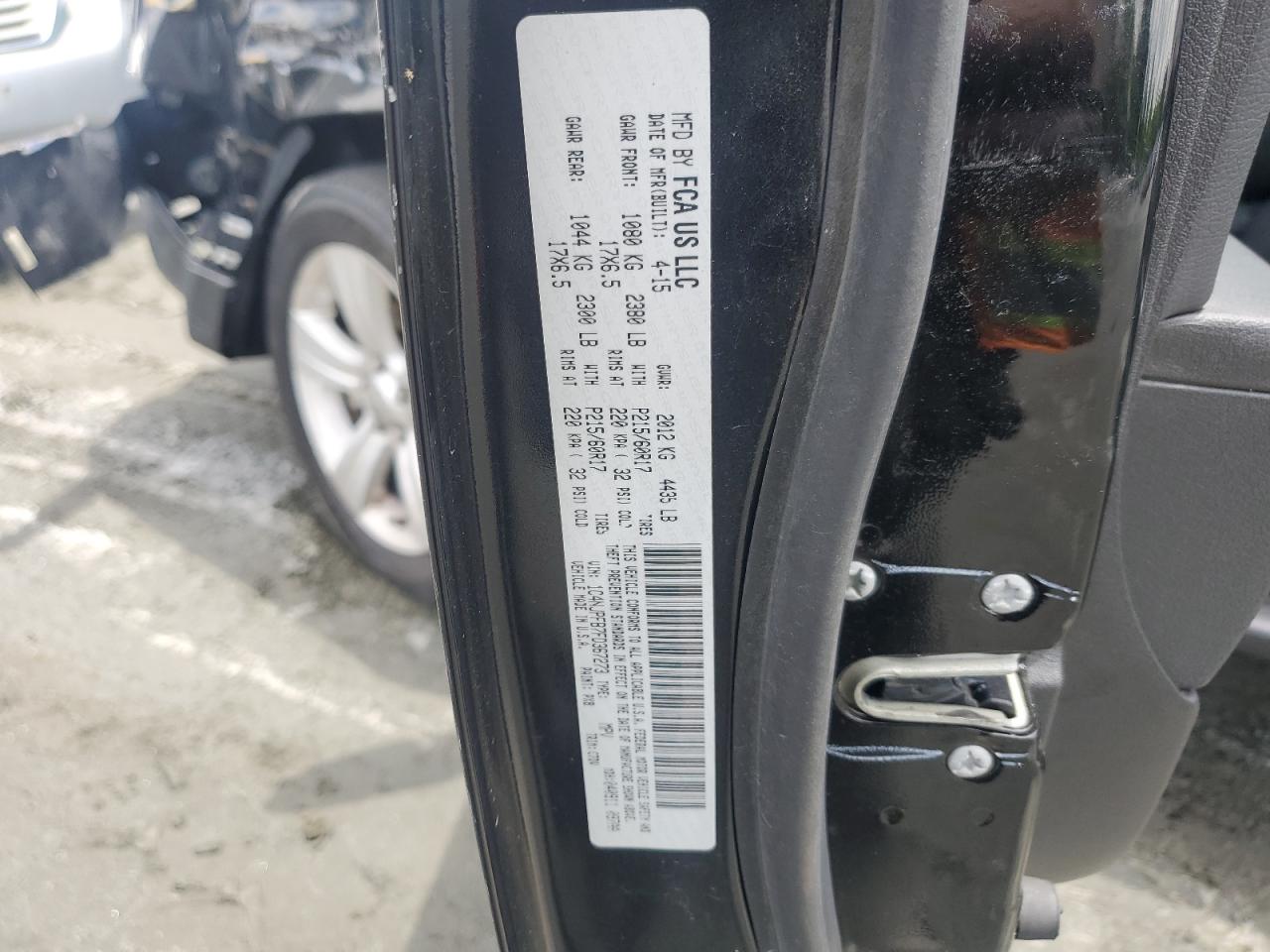 2015 Jeep Patriot Latitude VIN: 1C4NJPFB7FD367273 Lot: 56856585