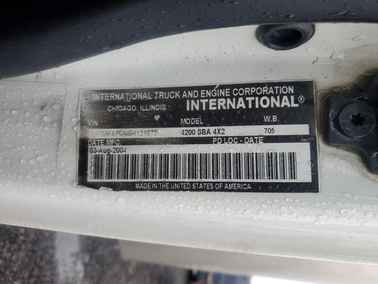 2005 International 4000 4200 VIN: 1HTMPAFM45H121672 Lot: 56373115