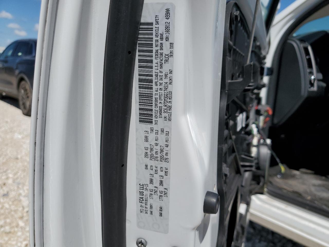 2016 Ram 1500 St VIN: 3C6JR7DM3GG174514 Lot: 54846025
