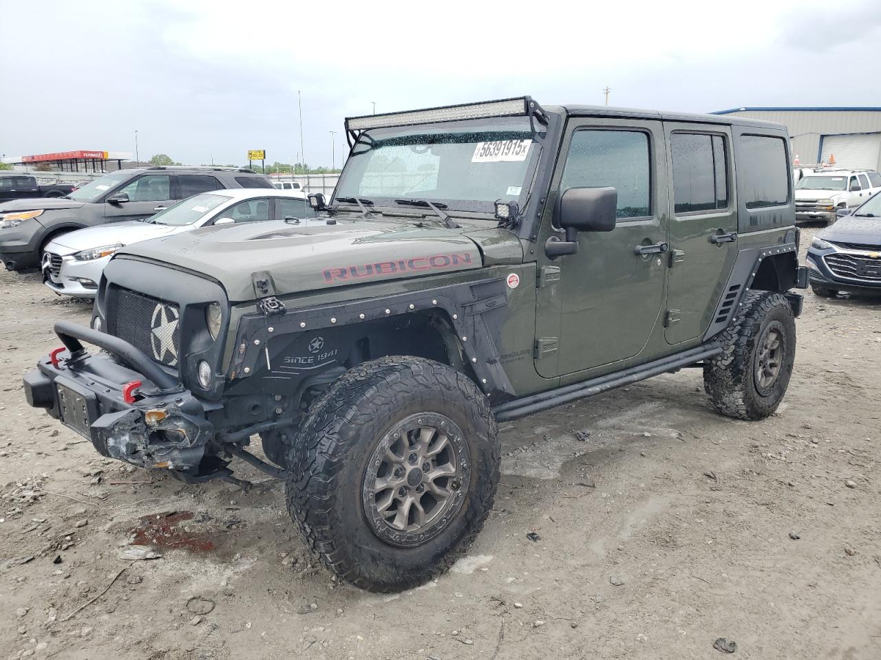 2015 Jeep Wrangler Unlimited Rubicon იყიდება Cahokia Heights-ში, IL - Front End