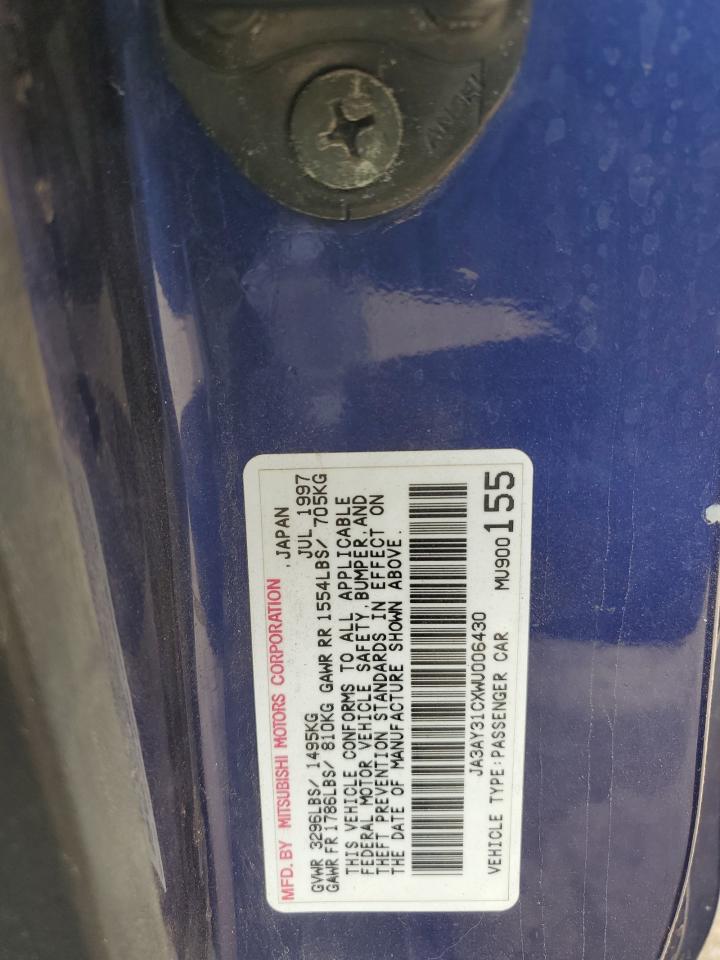 1998 Mitsubishi Mirage Ls VIN: JA3AY31CXWU006430 Lot: 55851005