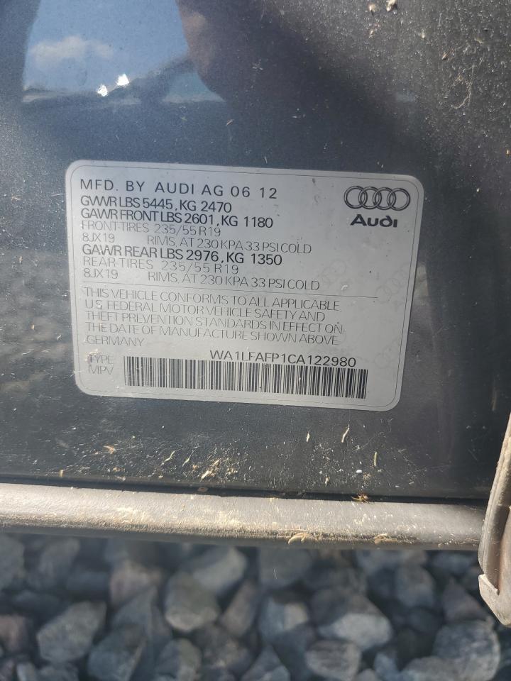2012 Audi Q5 Premium Plus VIN: WA1LFAFP1CA122980 Lot: 56464225