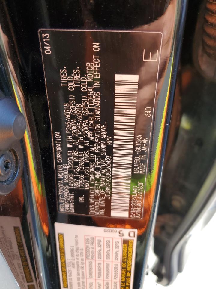 2013 Lexus Gx 460 VIN: JTJBM7FX7D5060423 Lot: 57287435
