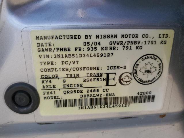 2004 NISSAN SENTRA SE-R SPEC V  