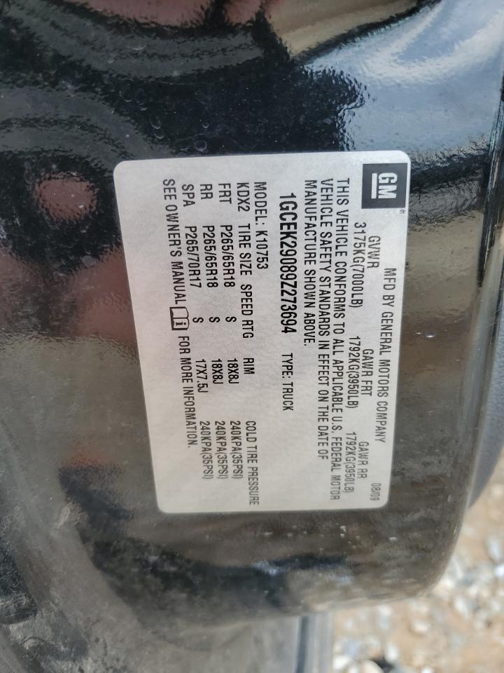 2009 Chevrolet Silverado K1500 Lt VIN: 1GCEK29089Z273694 Lot: 56742775