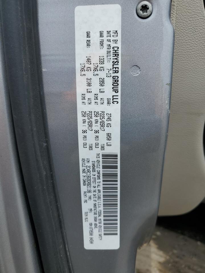 2013 Chrysler Town & Country Touring VIN: 2C4RC1BG9DR821186 Lot: 57153875