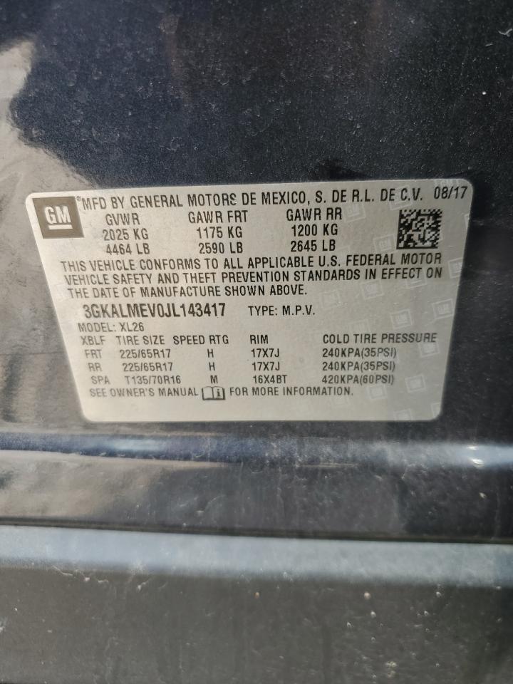 2018 GMC Terrain Sle VIN: 3GKALMEV0JL143417 Lot: 57174385