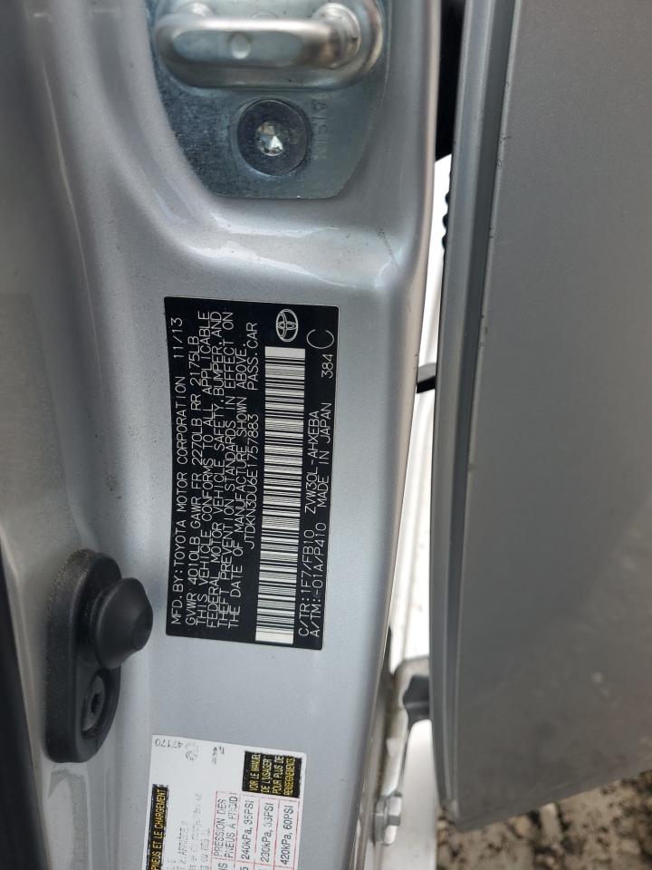 2014 Toyota Prius VIN: JTDKN3DU6E1757883 Lot: 56674655