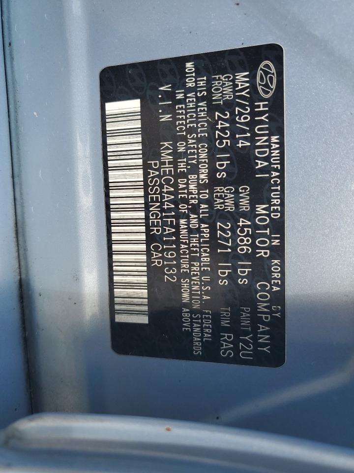 2015 Hyundai Sonata Hybrid VIN: KMHEC4A41FA119132 Lot: 57209165