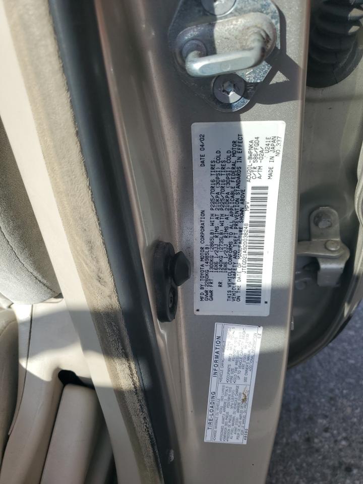 2002 Toyota Highlander VIN: JTEGD21A920038248 Lot: 58506275