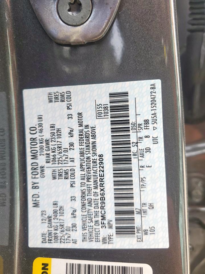 2024 Ford Bronco Sport Big Bend VIN: 3FMCR9B64RRE53572 Lot: 56008455
