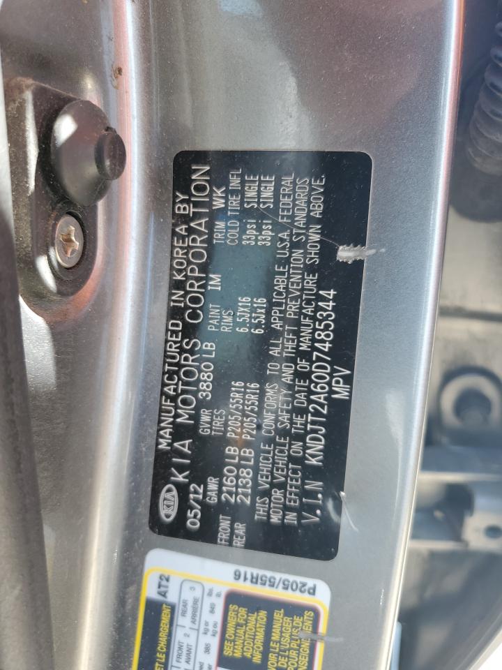 2013 Kia Soul + VIN: KNDJT2A60D7485344 Lot: 56798265