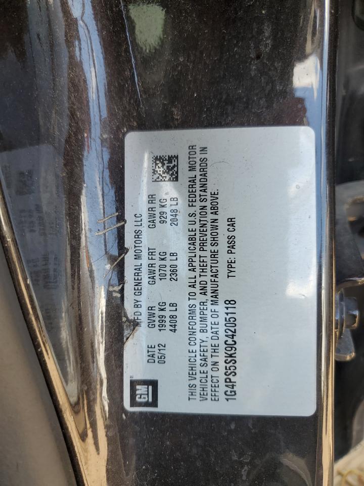 2012 Buick Verano VIN: 1G4PS5SK9C4205118 Lot: 56940445