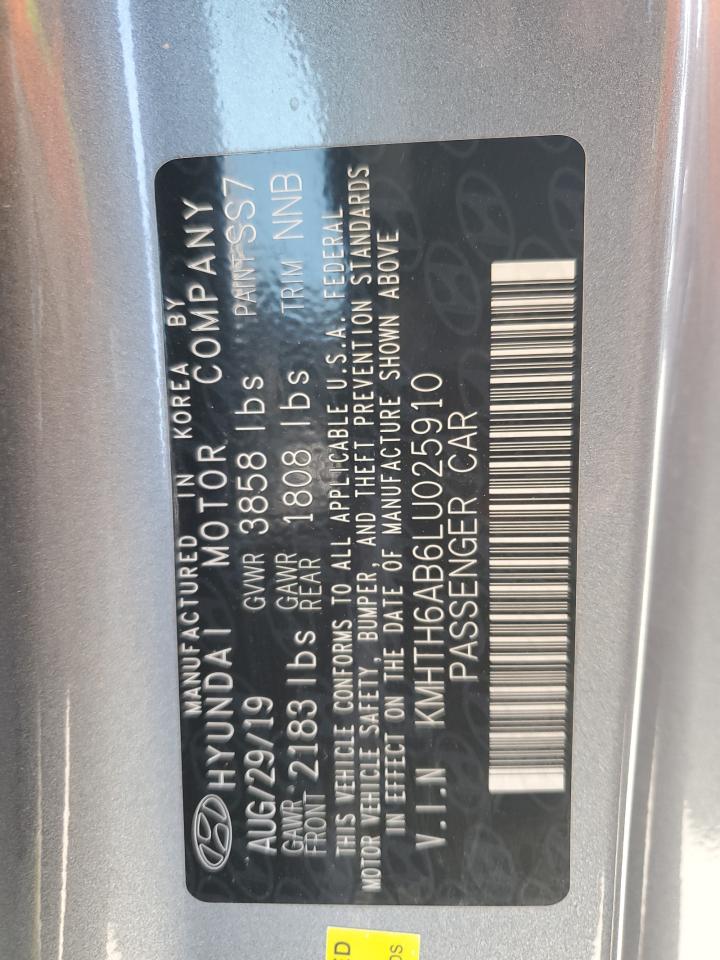 2020 Hyundai Veloster Turbo VIN: KMHTH6AB6LU025910 Lot: 57300755