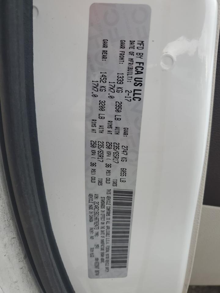 2017 Chrysler Pacifica Touring L VIN: 2C4RC1BG1HR702473 Lot: 57705575