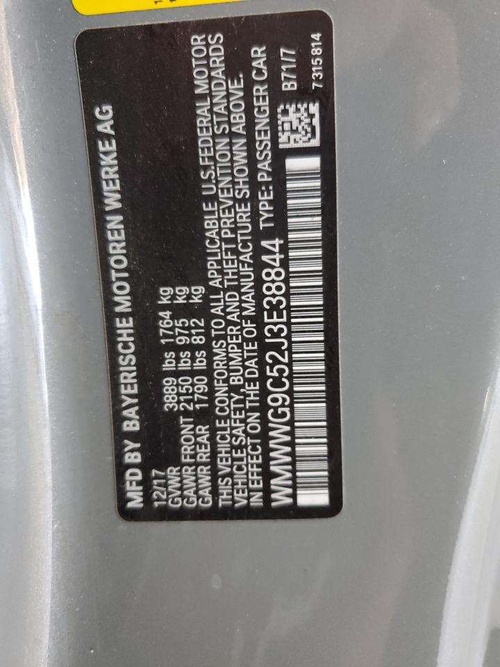 2018 Mini Cooper S VIN: WMWWG9C52J3E38844 Lot: 56579205
