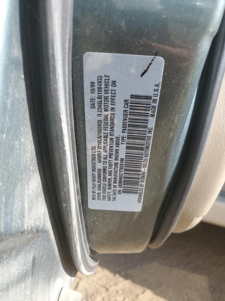 2000 Subaru Legacy Outback VIN: 4S3BH6657Y7625196 Lot: 57710375