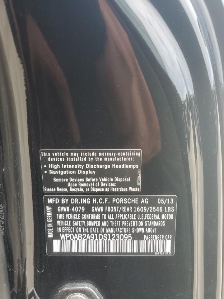 2013 Porsche 911 Carrera S VIN: WP0AB2A91DS123095 Lot: 56913075
