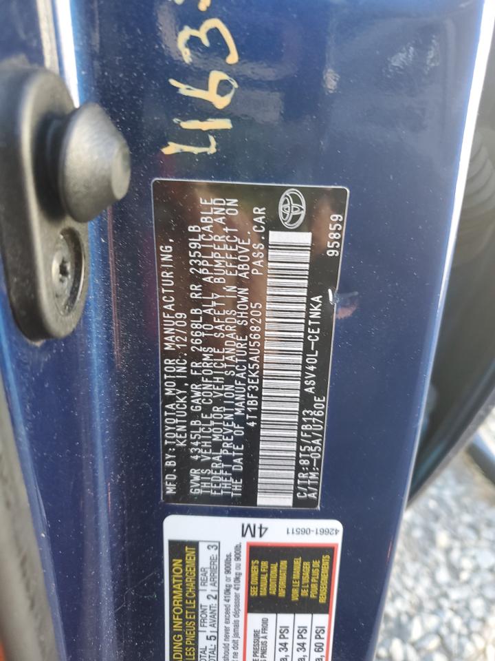 2010 Toyota Camry Base VIN: 4T1BF3EK5AU568205 Lot: 57389735